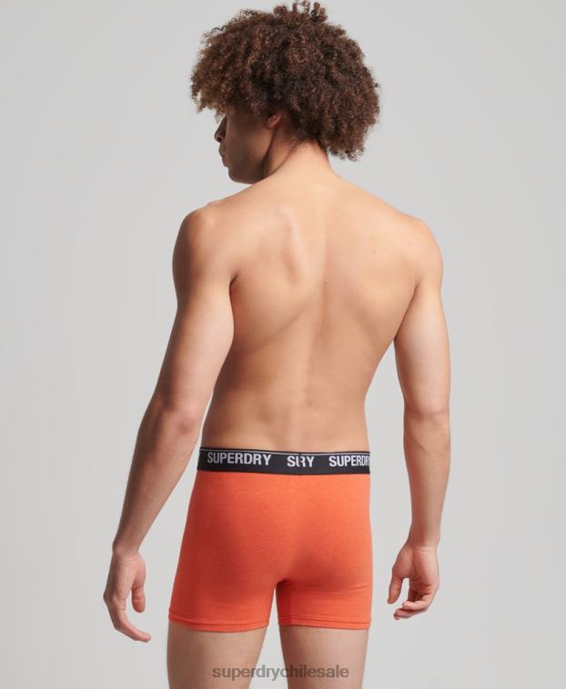 hombres Superdry multi Pack de tres bóxers de algodón orgánico 2R68Z1605