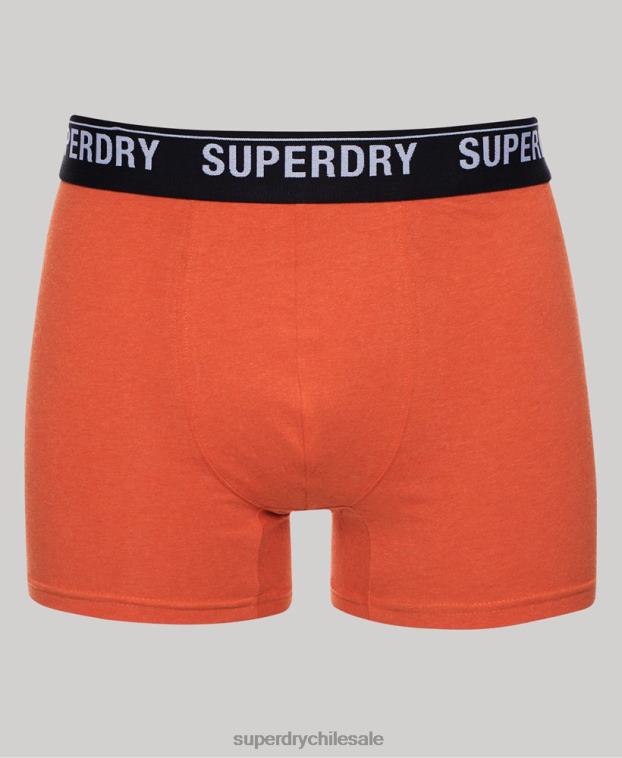 hombres Superdry multi Pack de tres bóxers de algodón orgánico 2R68Z1605