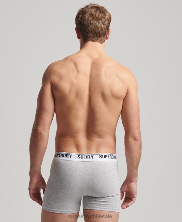 hombres Superdry naranja Pack de tres bóxers de algodón orgánico 2R68Z1618