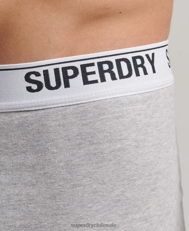 hombres Superdry naranja Pack de tres bóxers de algodón orgánico 2R68Z1618