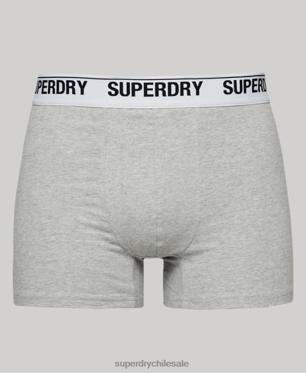 hombres Superdry naranja Pack de tres bóxers de algodón orgánico 2R68Z1618
