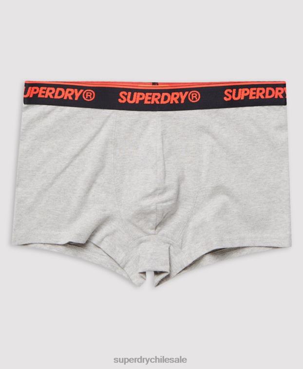 hombres Superdry naranja Pack de tres calzoncillos clásicos de algodón orgánico 2R68Z6498