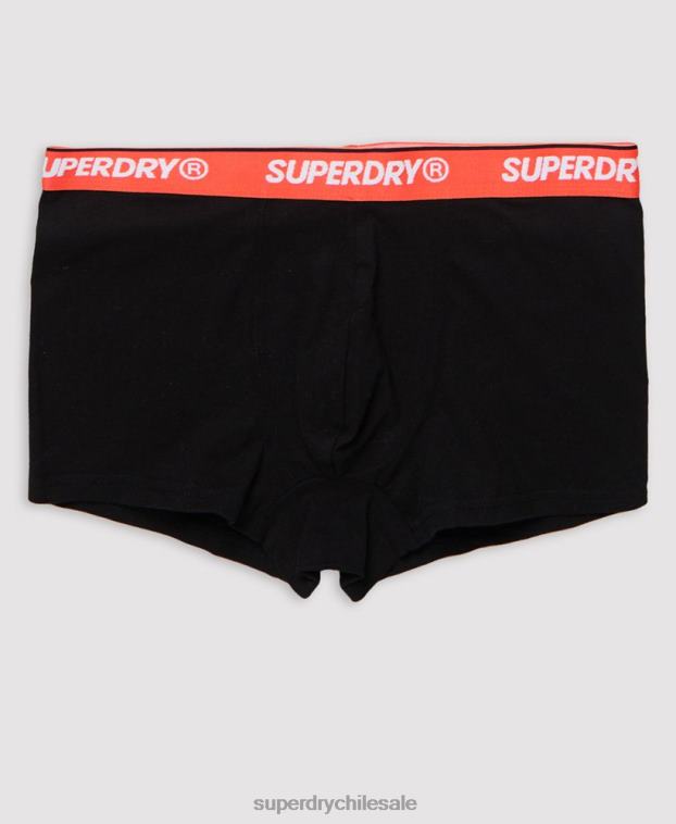 hombres Superdry naranja Pack de tres calzoncillos clásicos de algodón orgánico 2R68Z6498
