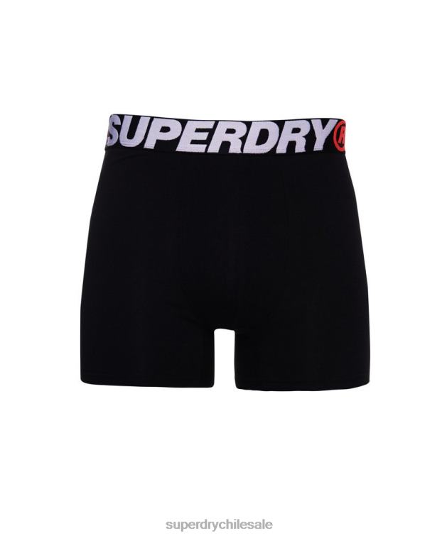hombres Superdry naranja Pack doble de bóxer de algodón orgánico 2R68Z1881