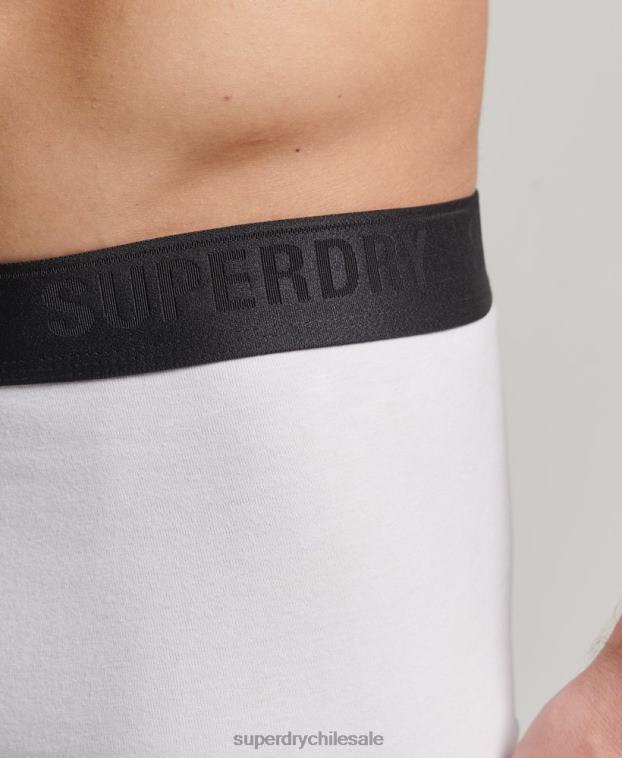 hombres Superdry negro Pack de tres bóxers de algodón orgánico 2R68Z1820