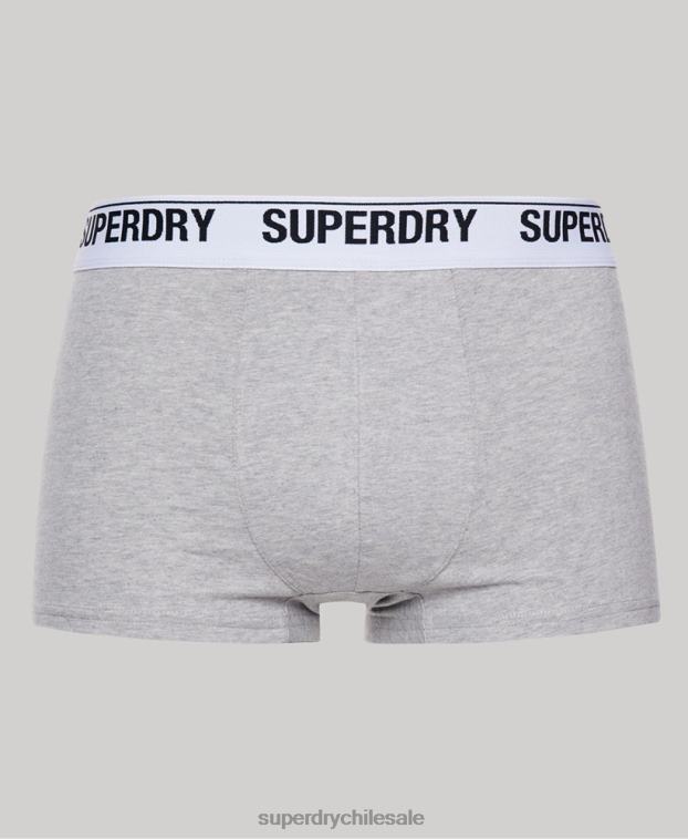 hombres Superdry negro Pack de tres calzoncillos de algodón orgánico 2R68Z1747