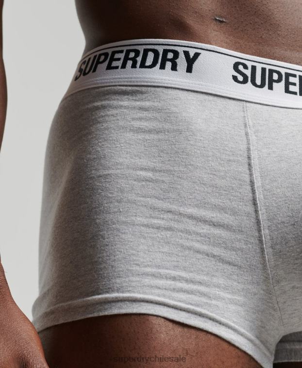 hombres Superdry negro Pack de tres calzoncillos de algodón orgánico 2R68Z1747