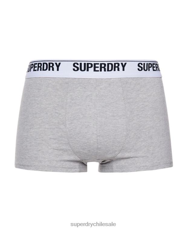 hombres Superdry negro Pack de tres calzoncillos de algodón orgánico 2R68Z1787