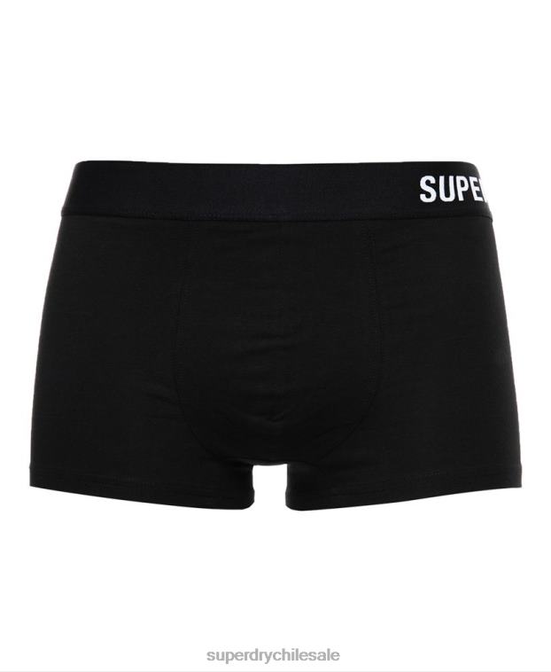 hombres Superdry negro Pack doble offset de algodón orgánico 2R68Z1777