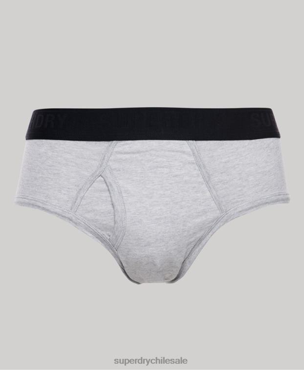 hombres Superdry negro Pack triple de calzoncillos de algodón orgánico 2R68Z1741