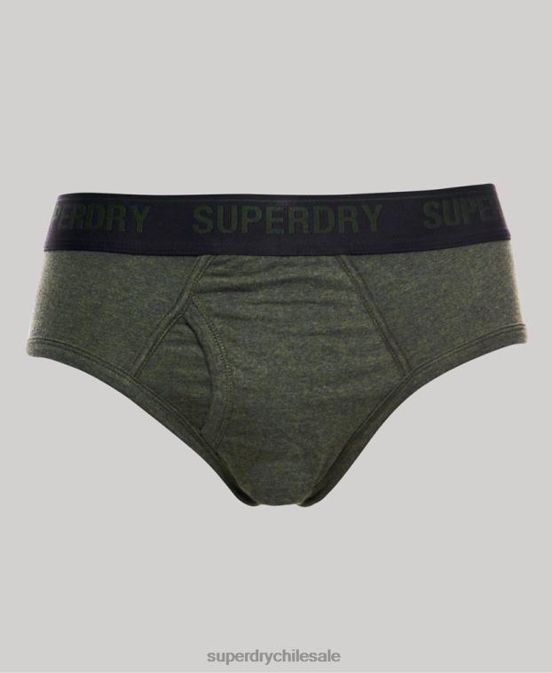 hombres Superdry negro Pack triple de calzoncillos de algodón orgánico 2R68Z1741