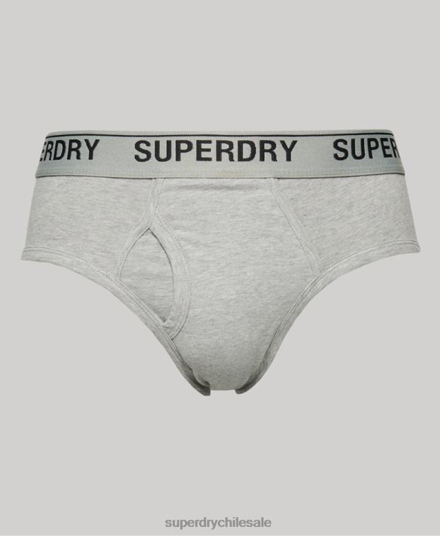 hombres Superdry negro Pack triple de calzoncillos de algodón orgánico 2R68Z1862