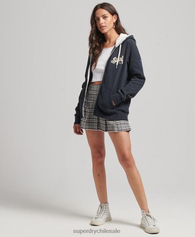 hombres Superdry Armada orgullo y artesanía sudadera con cremallera 2R68Z6019
