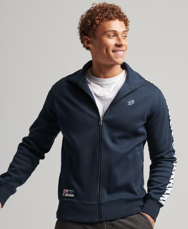 hombres Superdry Armada parte superior de la pista de cinta 2R68Z733