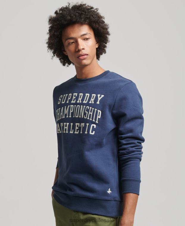 hombres Superdry Armada sudadera atlética de gimnasia vintage 2R68Z605
