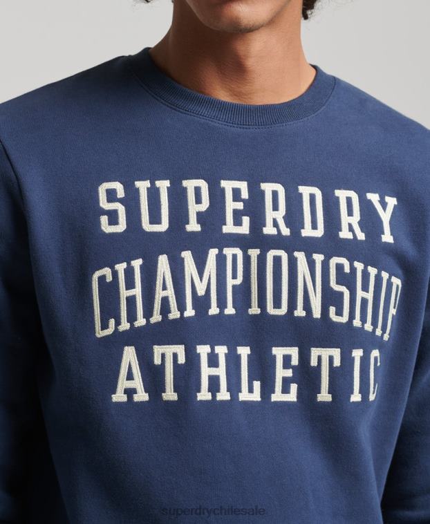 hombres Superdry Armada sudadera atlética de gimnasia vintage 2R68Z605