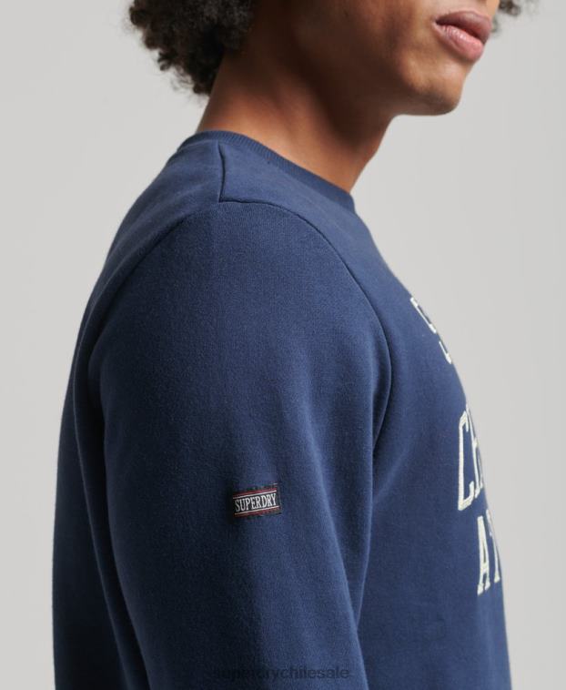 hombres Superdry Armada sudadera atlética de gimnasia vintage 2R68Z605