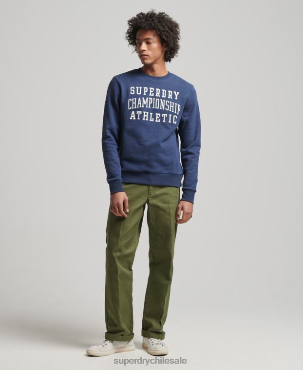 hombres Superdry Armada sudadera atlética de gimnasia vintage 2R68Z605