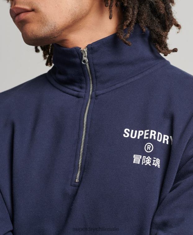hombres Superdry Armada sudadera code core sport con media cremallera 2R68Z5091