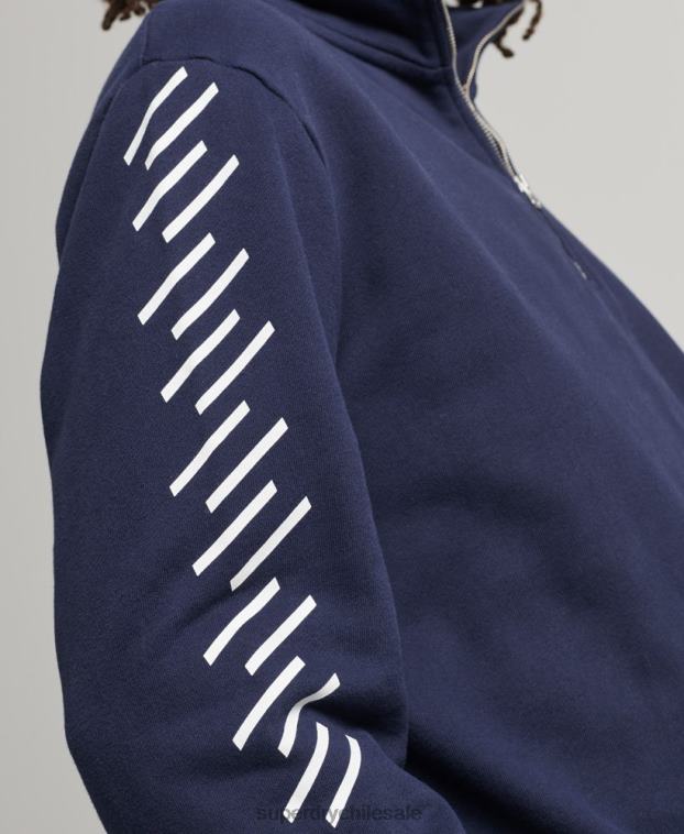 hombres Superdry Armada sudadera code core sport con media cremallera 2R68Z5091