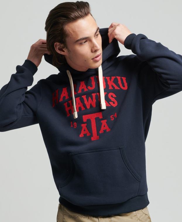 hombres Superdry Armada sudadera colegial vintage 2R68Z801