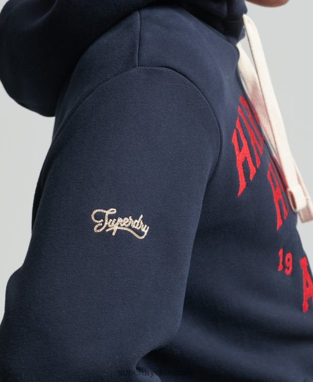 hombres Superdry Armada sudadera colegial vintage 2R68Z801