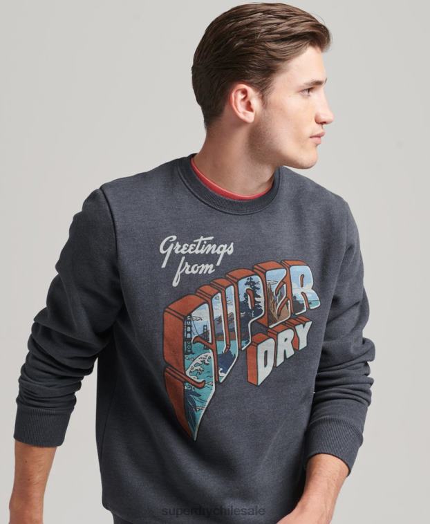 hombres Superdry Armada sudadera con capucha 2R68Z510