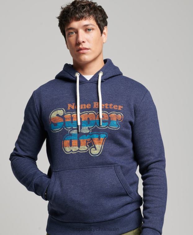 hombres Superdry Armada sudadera con capucha clásica cooper vintage 2R68Z599