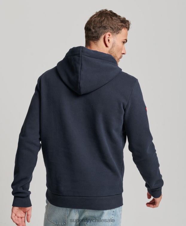 hombres Superdry Armada sudadera con capucha clásica de la tienda del logo vintage 2R68Z584