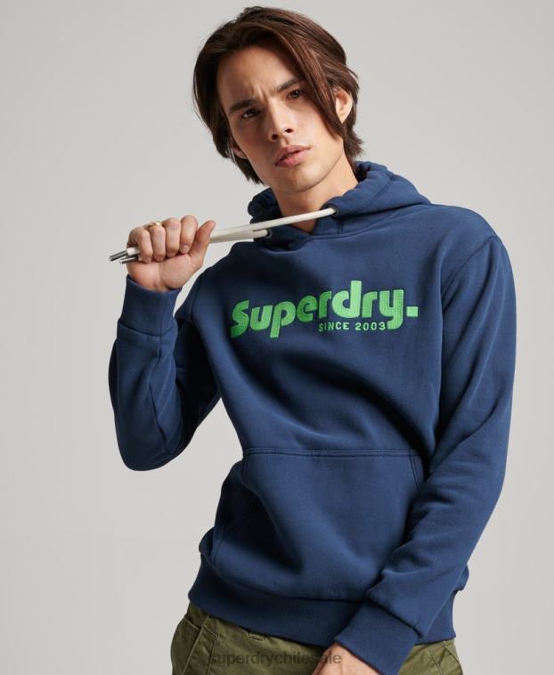 hombres Superdry Armada sudadera con capucha clásica vintage 2R68Z637