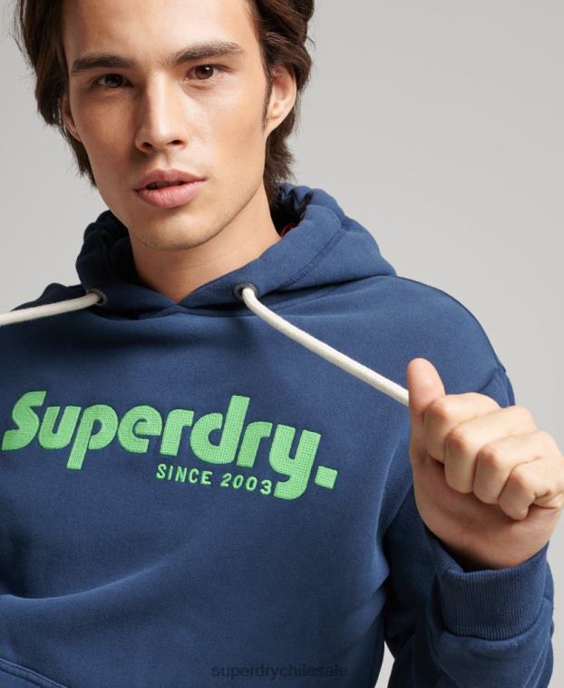 hombres Superdry Armada sudadera con capucha clásica vintage 2R68Z637