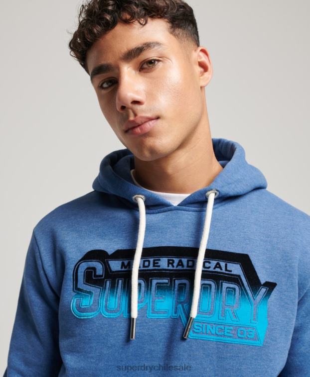 hombres Superdry Armada sudadera con capucha vintage shadow 2R68Z753