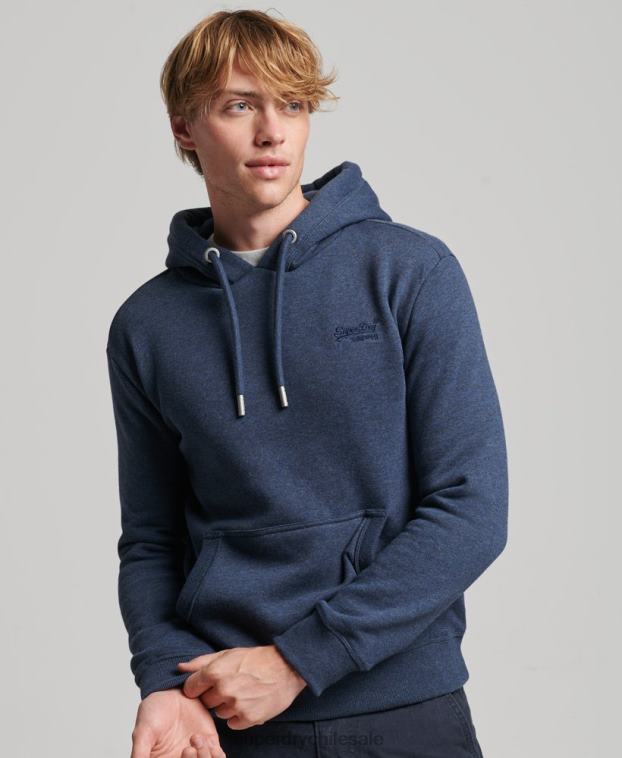 hombres Superdry Armada sudadera con capucha y logo esencial de algodón orgánico 2R68Z521