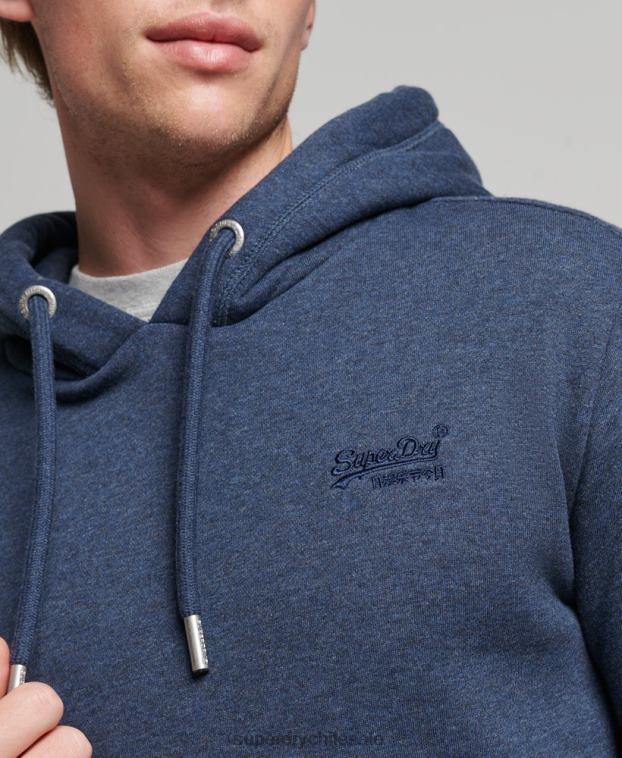 hombres Superdry Armada sudadera con capucha y logo esencial de algodón orgánico 2R68Z521