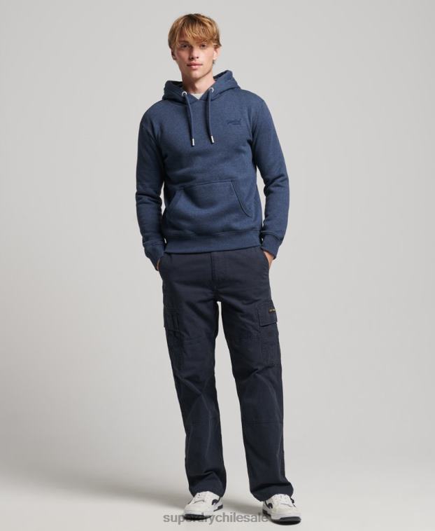 hombres Superdry Armada sudadera con capucha y logo esencial de algodón orgánico 2R68Z521