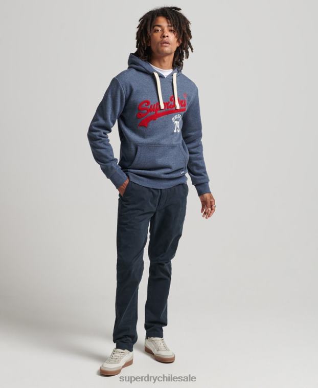 hombres Superdry Armada sudadera con capucha y logo vintage 2R68Z5023