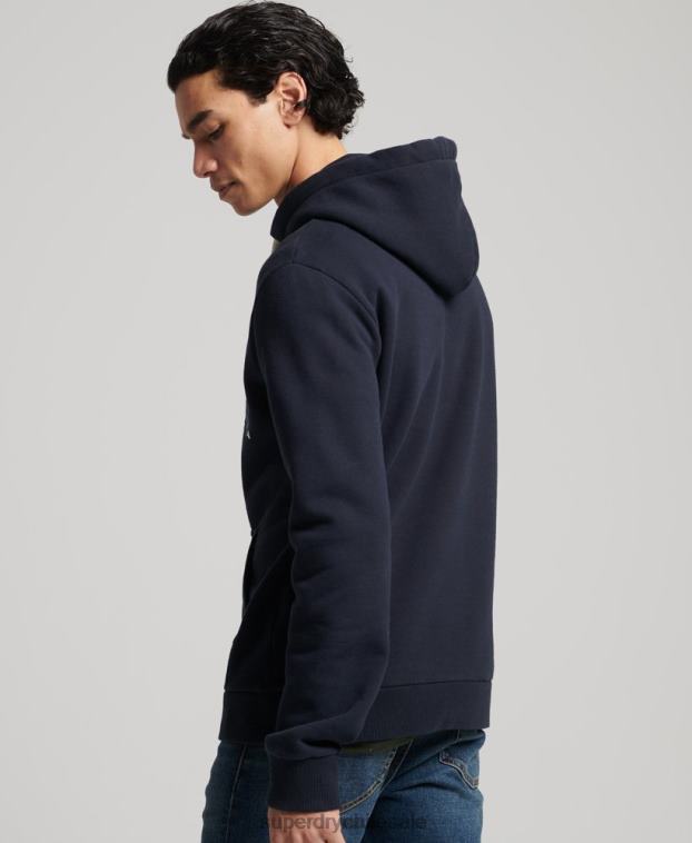 hombres Superdry Armada sudadera con capucha y logo vintage 2R68Z5186