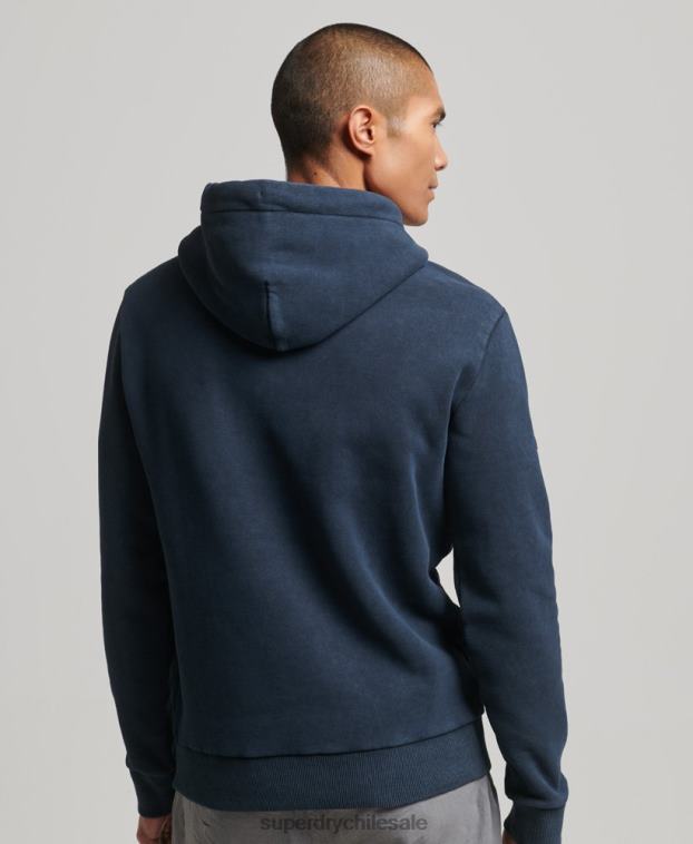hombres Superdry Armada sudadera con capucha y logo vintage 2R68Z649