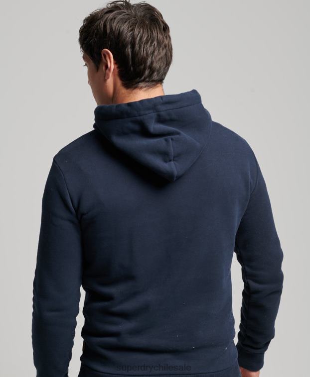hombres Superdry Armada sudadera con capucha y logo vintage 2R68Z697