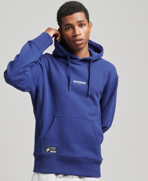 hombres Superdry Armada sudadera con capucha y micro logo 2R68Z5897