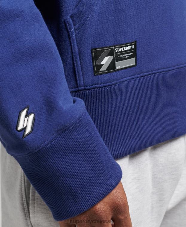 hombres Superdry Armada sudadera con capucha y micro logo 2R68Z5897