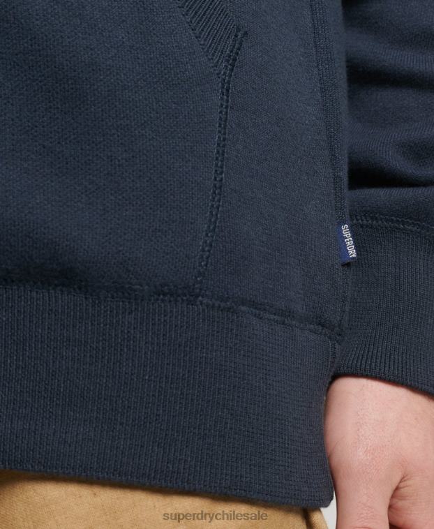 hombres Superdry Armada sudadera con cremallera Essential de algodón orgánico 2R68Z5266
