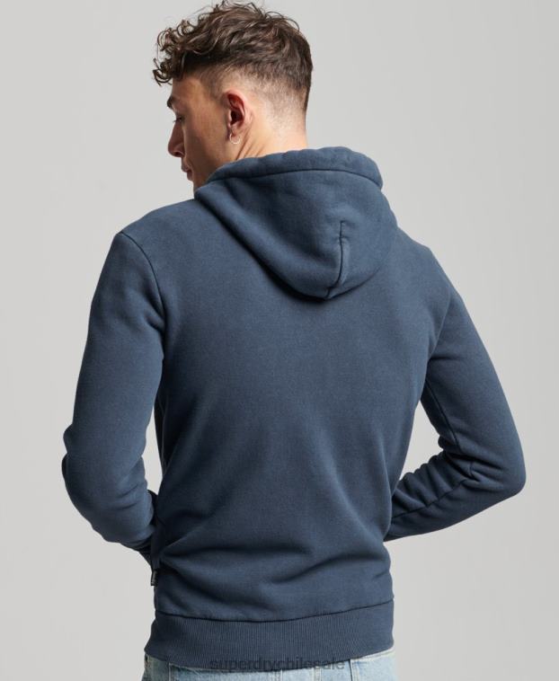 hombres Superdry Armada sudadera con cremallera y logo vintage cali 2R68Z454