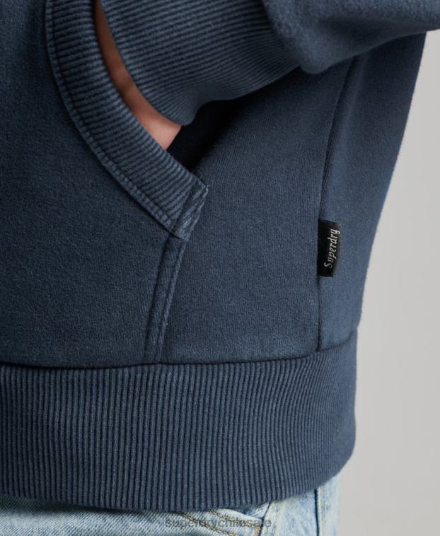 hombres Superdry Armada sudadera con cremallera y logo vintage cali 2R68Z454