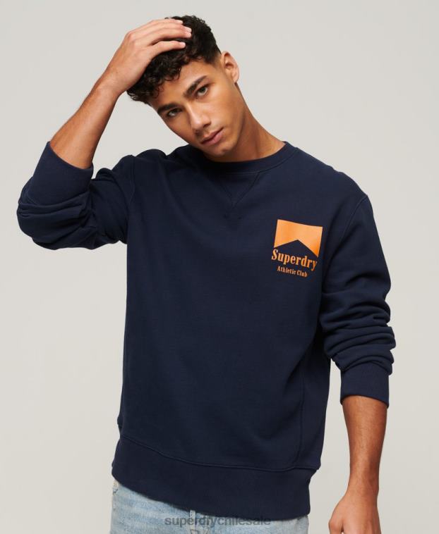 hombres Superdry Armada sudadera con cuello redondo Code Athletic Club 2R68Z530
