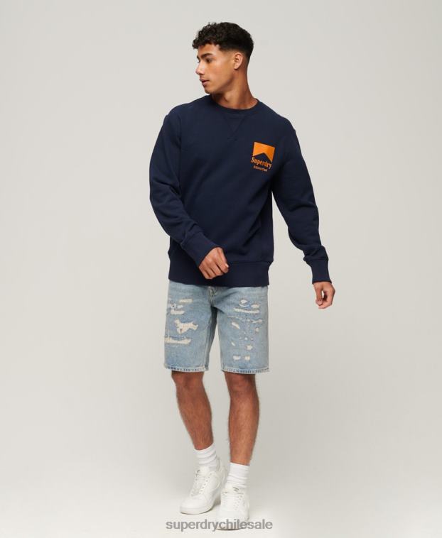 hombres Superdry Armada sudadera con cuello redondo Code Athletic Club 2R68Z530