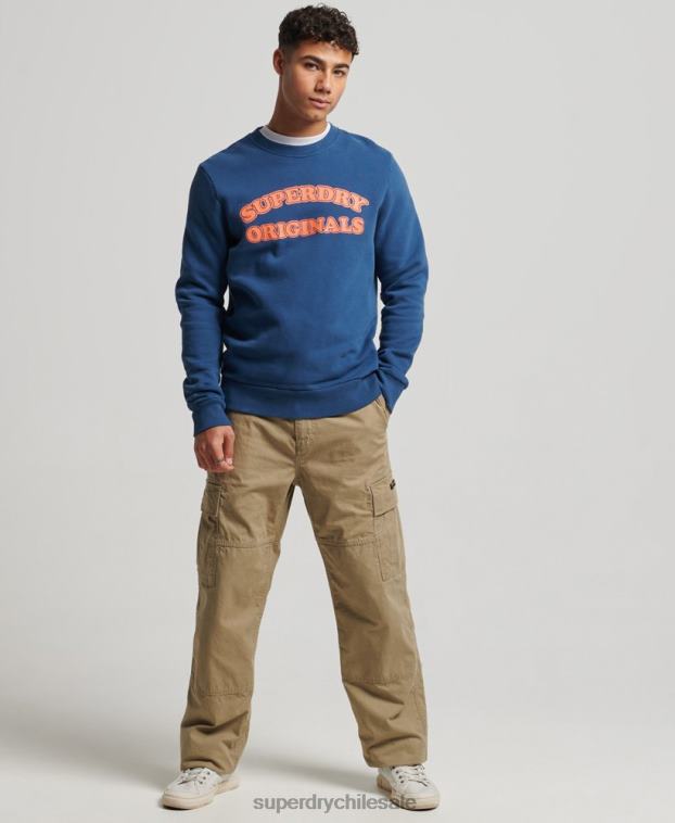hombres Superdry Armada sudadera con cuello redondo clásico cooper vintage 2R68Z693