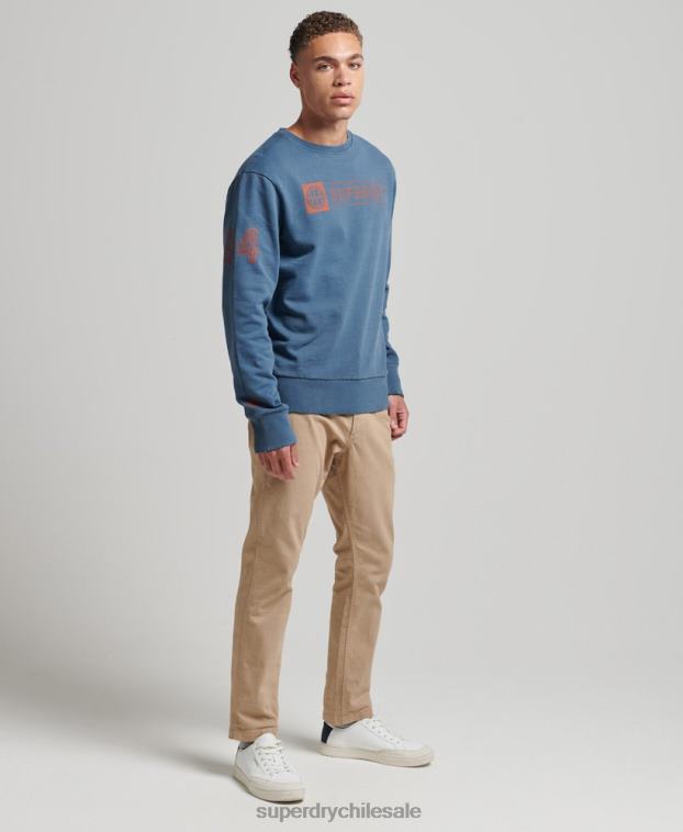 hombres Superdry Armada sudadera con cuello redondo del club atlético 2R68Z881