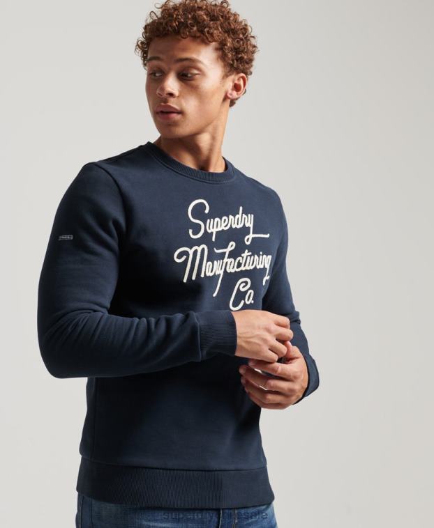 hombres Superdry Armada sudadera con cuello redondo diseñada y confeccionada 2R68Z761
