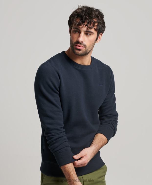 hombres Superdry Armada sudadera con cuello redondo y logo bordado 2R68Z611